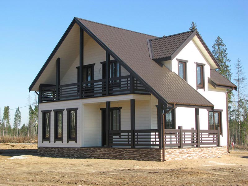 Новый дом строительство загородных.